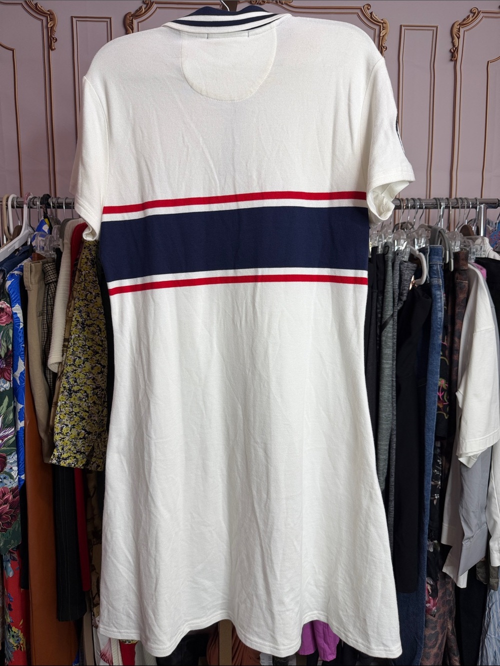 Polo Ralph Lauren Team USA Graphic Polo Dress White Navy. Size M - Picture 7 of 9